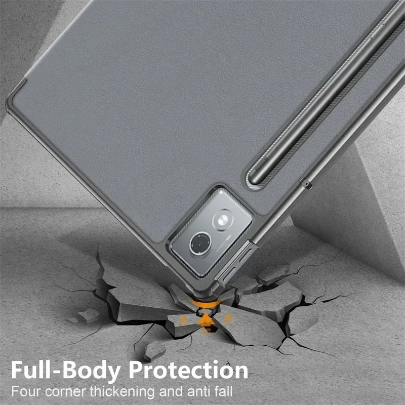 Premium Trifold Magnetic Leather Stand Hard Smart Cover