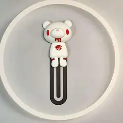 Vibrant Bear Figurine Bookmarks - Whimsical Accessories (White)