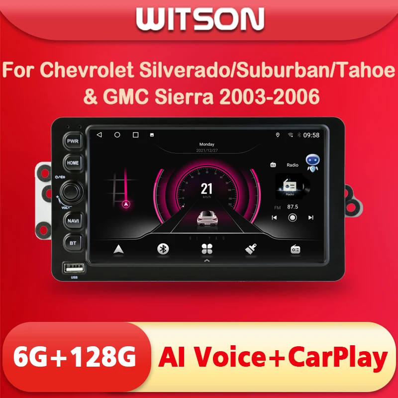 Witson Ai Voice Android 12 Auto Radio For Gmc Sierra Yukon Chevrolet