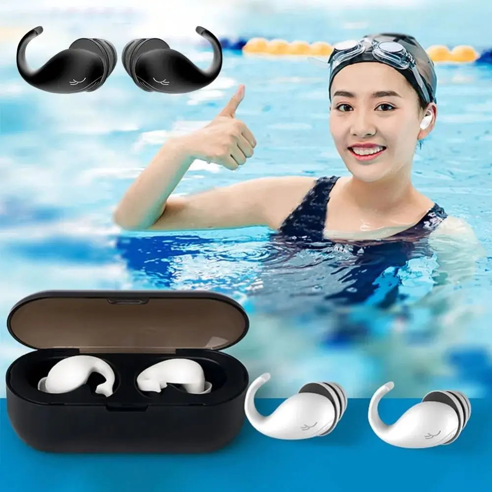 1 Pair Swimming Earplugs Anti-noise Sleep Earplugs Traveling Snorkeling Surfing Ear Plug Waterproof Soundproof Swim Ear Plugs 3