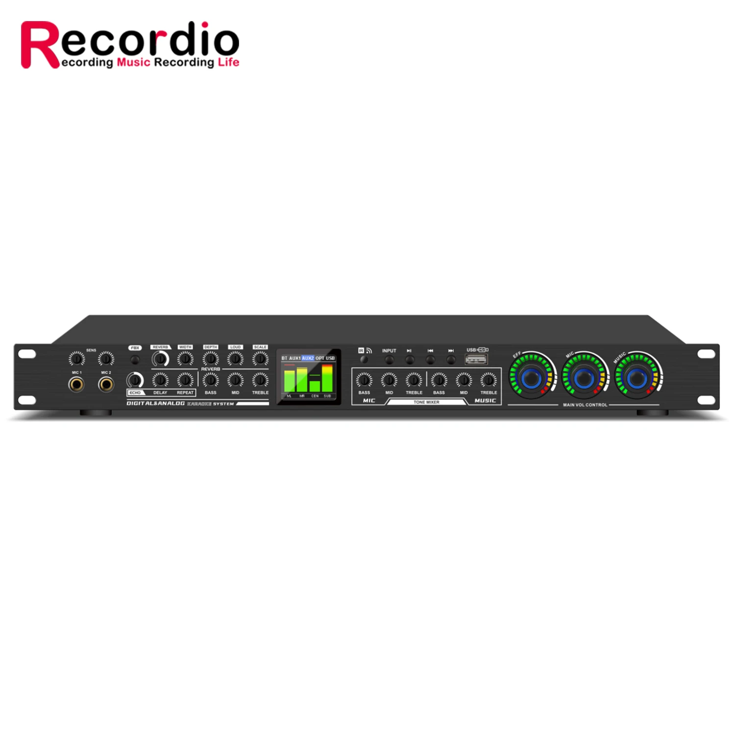 GAX-LX9 Professional Digital Preamp Effector Dual Reverberation DSP Effect Karaoke Home Stage Processing Effector