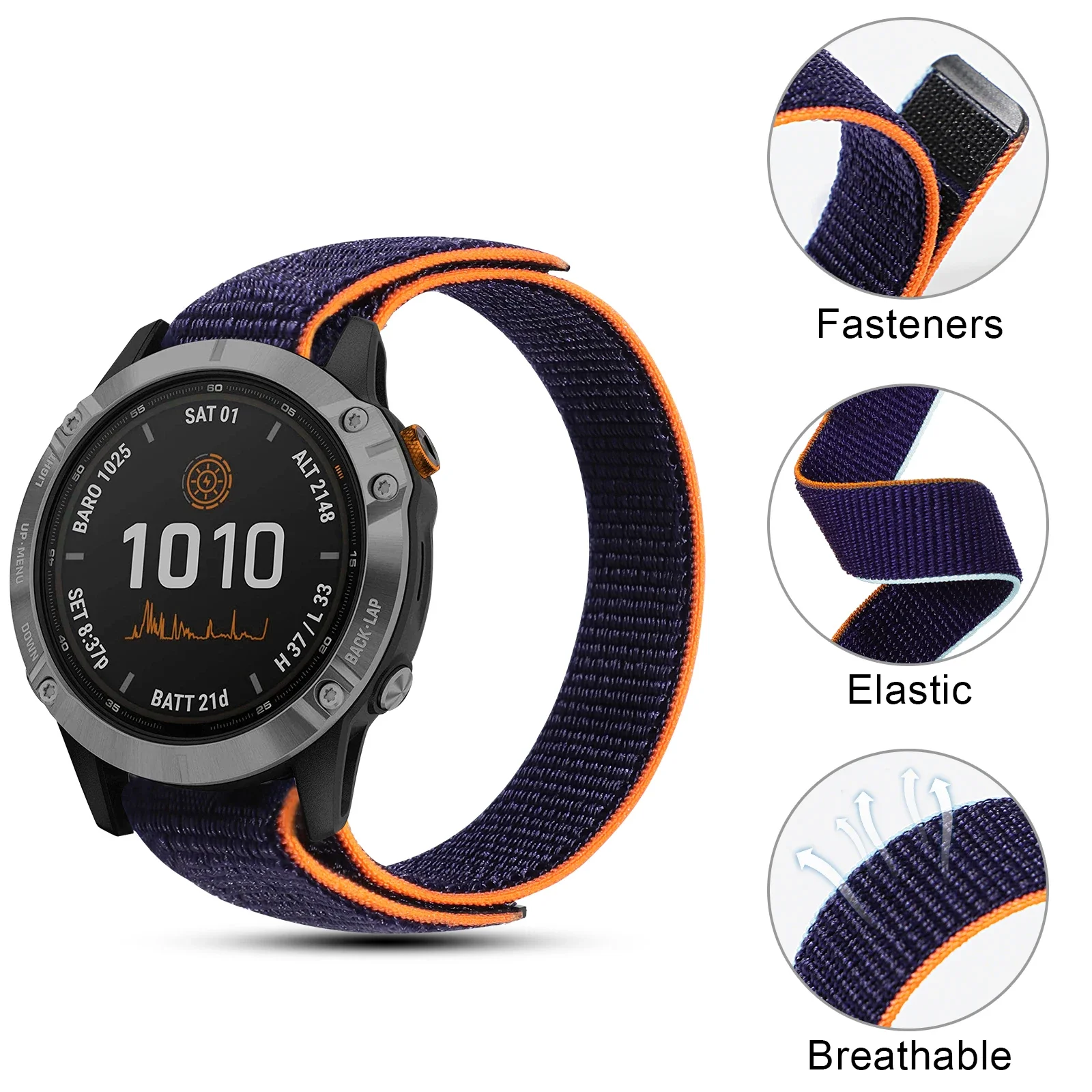 

22mm 20mm Nylon Strap For Garmin Fenix 7 6 5 7S 6S 5S Pro Plus/Forerunner 935 945 Bracelet Hook and Loop Quick Dry Watch Correa