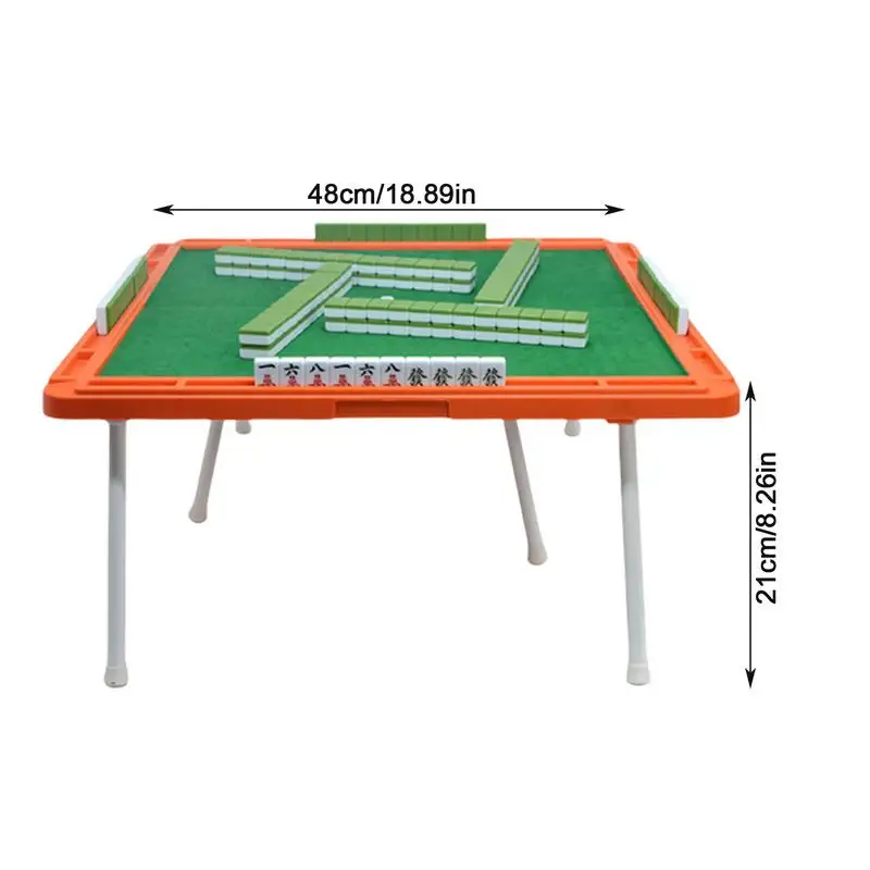 Mini Travel Mahjong Set Durable Colorfast Mini Game Set No Odor Travel Game Set Includes Table Legs For Travel 6