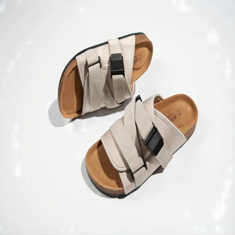 Men Gladiator Canvas Slippers Soft Comfortable Non-Slip  High Quality Beach Sandals Mens Summer Casual Flat Shoes Big Size 3
