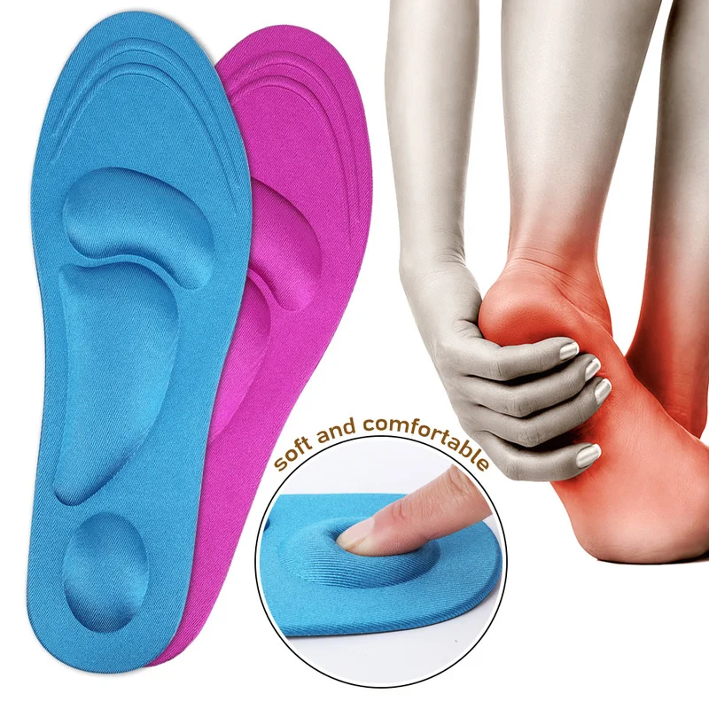 Orthopedic Insoles 4D Memory Foam for Shoes Women Men Flat Feet Arch Support Massage Plantar Fasciitis Sports Pad Foot Care Pad