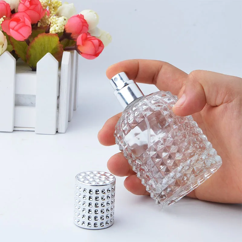 30ML/50ML Travel Perfume Atomizer 1Pcs/3Pcs Portable Pineapple Shape Dispenser Refillable Transparent Spray Bottles Unisex