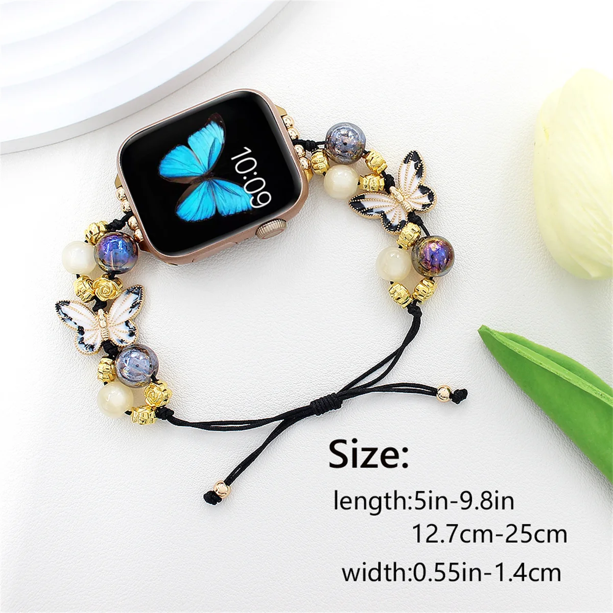 Bracelet de montre à bijoux pour iWatch Ultra 2 Series 10/9/8/7/6/5 Bracelet de montre tendance 42/44/45/46/49 mm 38/40/41 mm_voghion.com