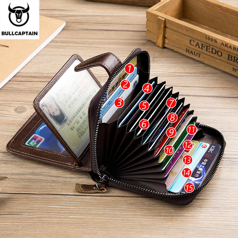 محفظة بولكابتن للرجال، بتصميم كلاسيكي، مصنوعة من ا...