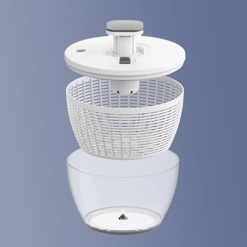 Vegetable Dehydrator Electric Quick Cleaning Dryer Fruit and Vegetable Dry and Wet Separation Draining Salad Spinner Home Gadget