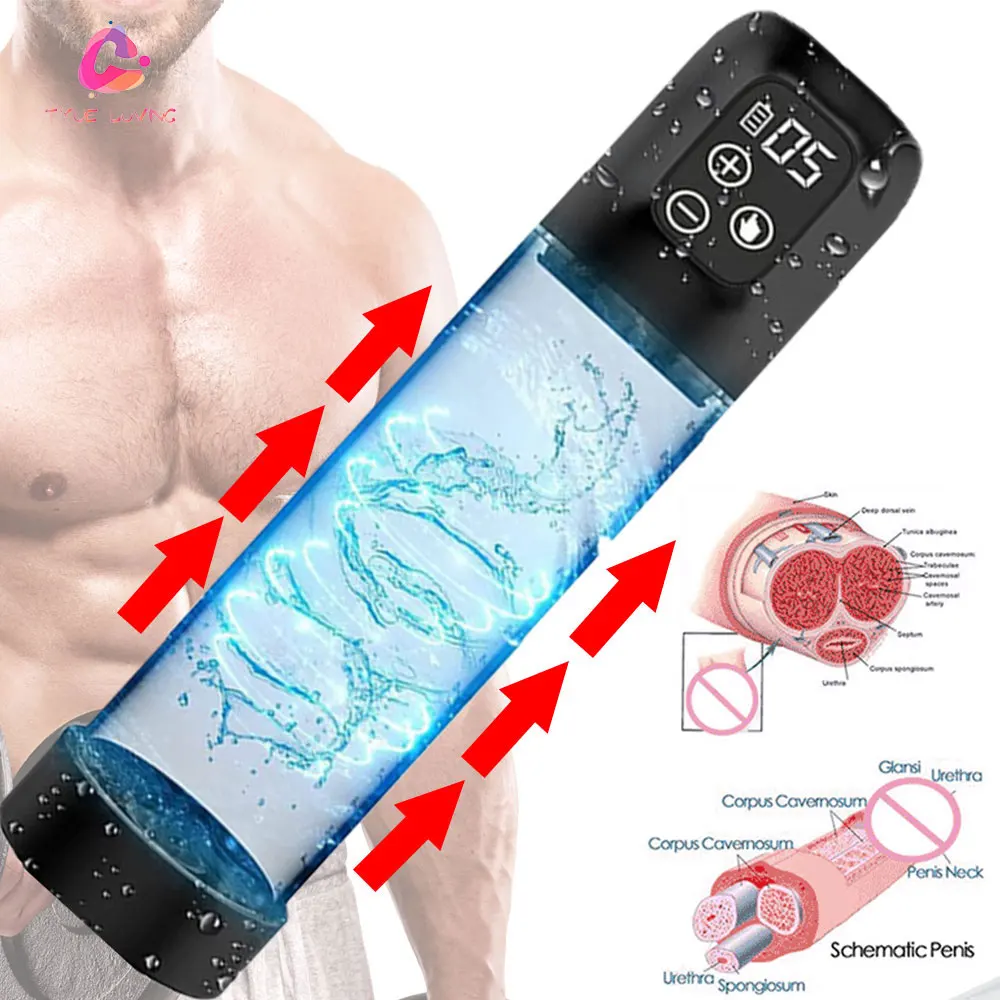 

Electric Penis Water Pump Rechargeable Automatic Male Enlargement Erection Extend Men Cock sucking Penis Enlarge Pressure Device