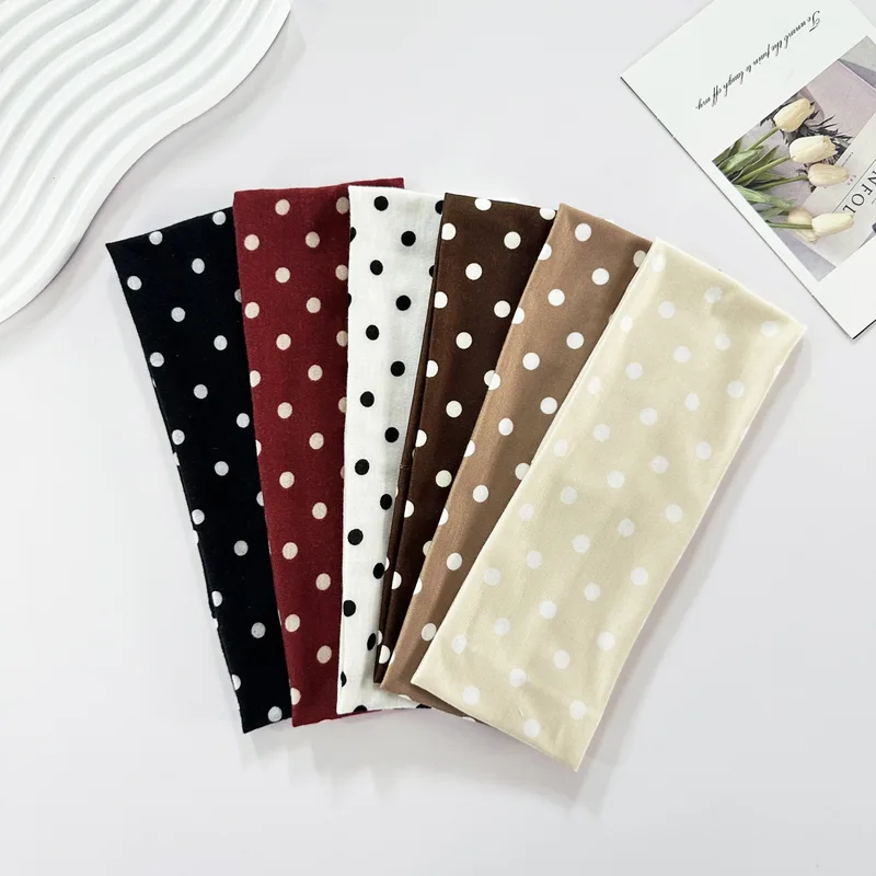 Y2K Retro Boho Breeze Wind Dot Stretch Women' Hairbands
