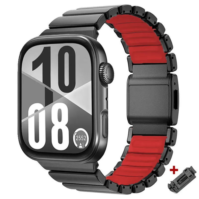 Titanium Metal Silicone Magnetic Band - Sport Strap Rubberband Accessories