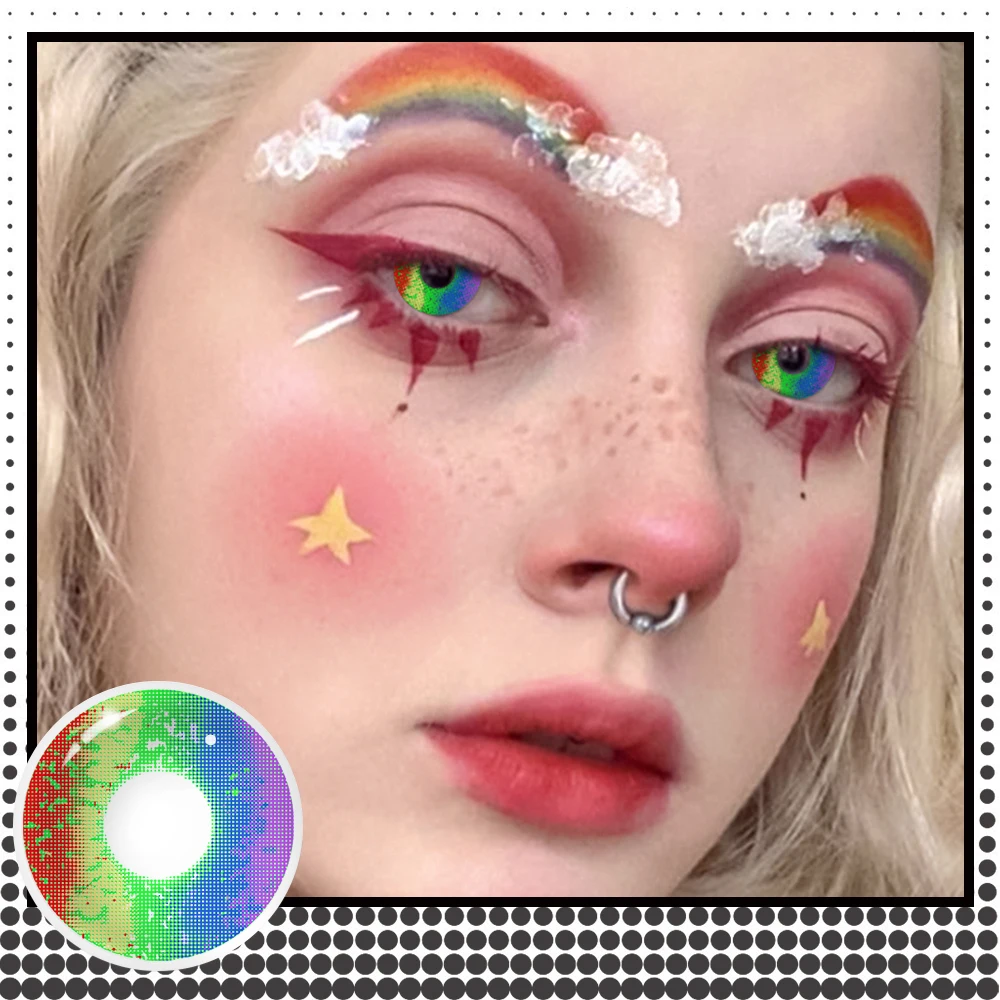 Enhance Your Look with Red Cosplay Colored Contact Lenses for Parties and Role Play