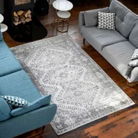 Gray Vintage Boho Rugs Large Non Slip Carpet Moroccan Rugs for Bedroom Dining Room Kitchen Classic Oriental Design Bedroom Rugs 1