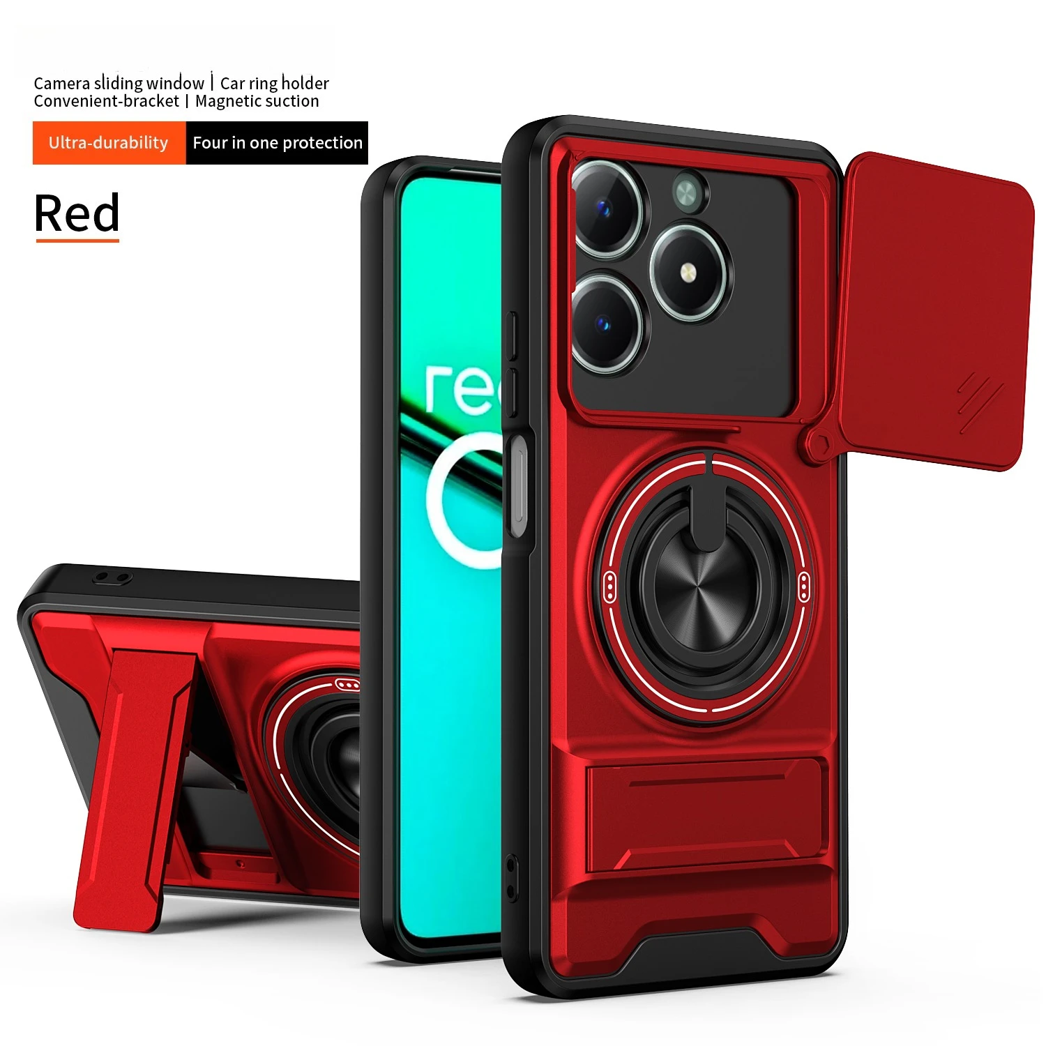 360° Rotating Ring Holder Magnetic Phone Case Protective Cover