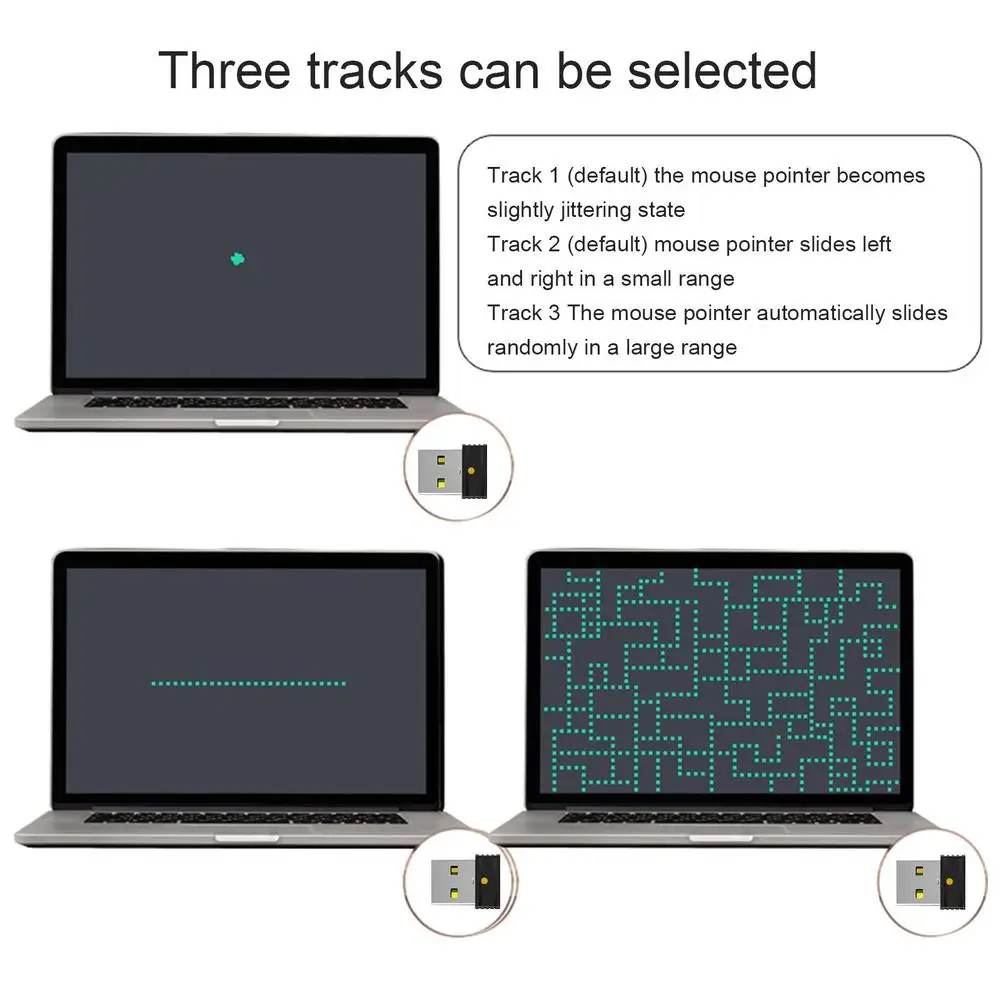 Mouse mover mouse jiggler Virtual Mouse Jiggler Undetectable Automatic Mover USB Port Shaker Wiggler With Switch Button For Laptop Keeps Computer Awake