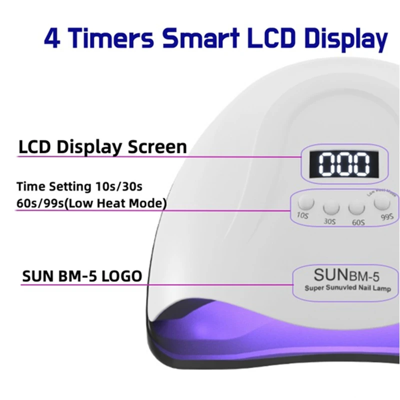 대형 LCD 터치 66LED 스마트 네일 건조기가 있는 매니큐어 젤 폴란드어 건조기용 MAX UV 66 LED 네일 램프