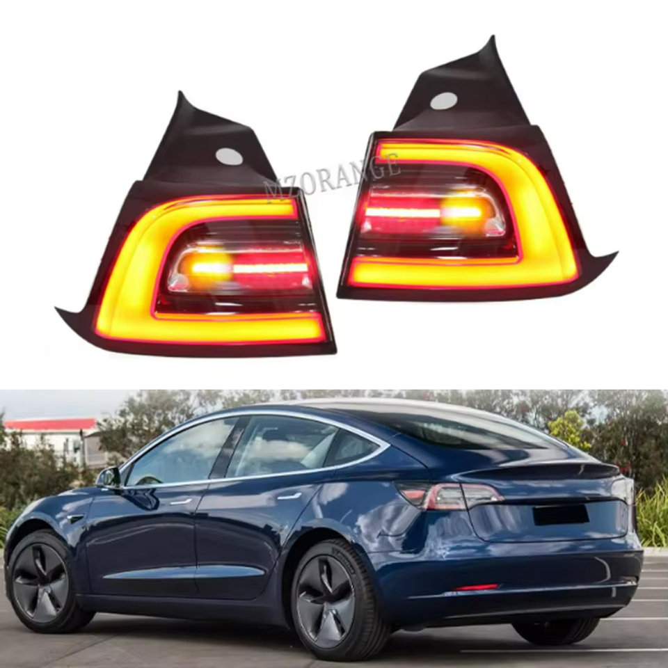 LED Tail Lights for Tesla Model 3 Model Y 2017-2020 Rear Lamp Turn Signal Light Stop Brake Lamp Driving Fog Lamp Car Accessories