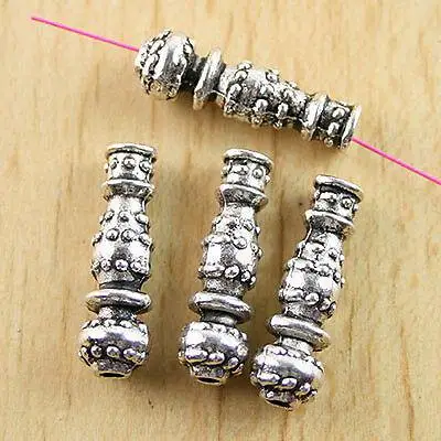 

15pcs 22x7mm hole2.4mm Tibetan silver vase Spacer Beads Findings h0330