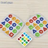 Geometric Puzzles Shape Color Matching Board Preschool Educational Montessori Toys Kids Brain Teaser Puzzle Logic Game with Card 5