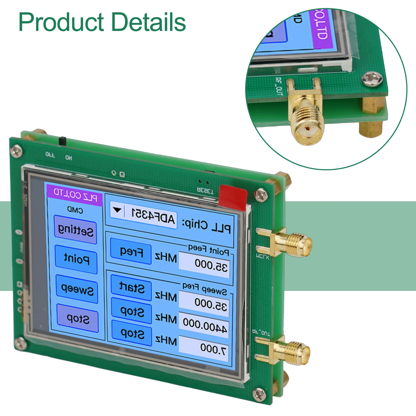 1set RF Signal Generator With USB Cable Touch Screen ADF4351 35M-4.4G RF Signal Generator PLL Sweep 1set RF Signal Generator 2