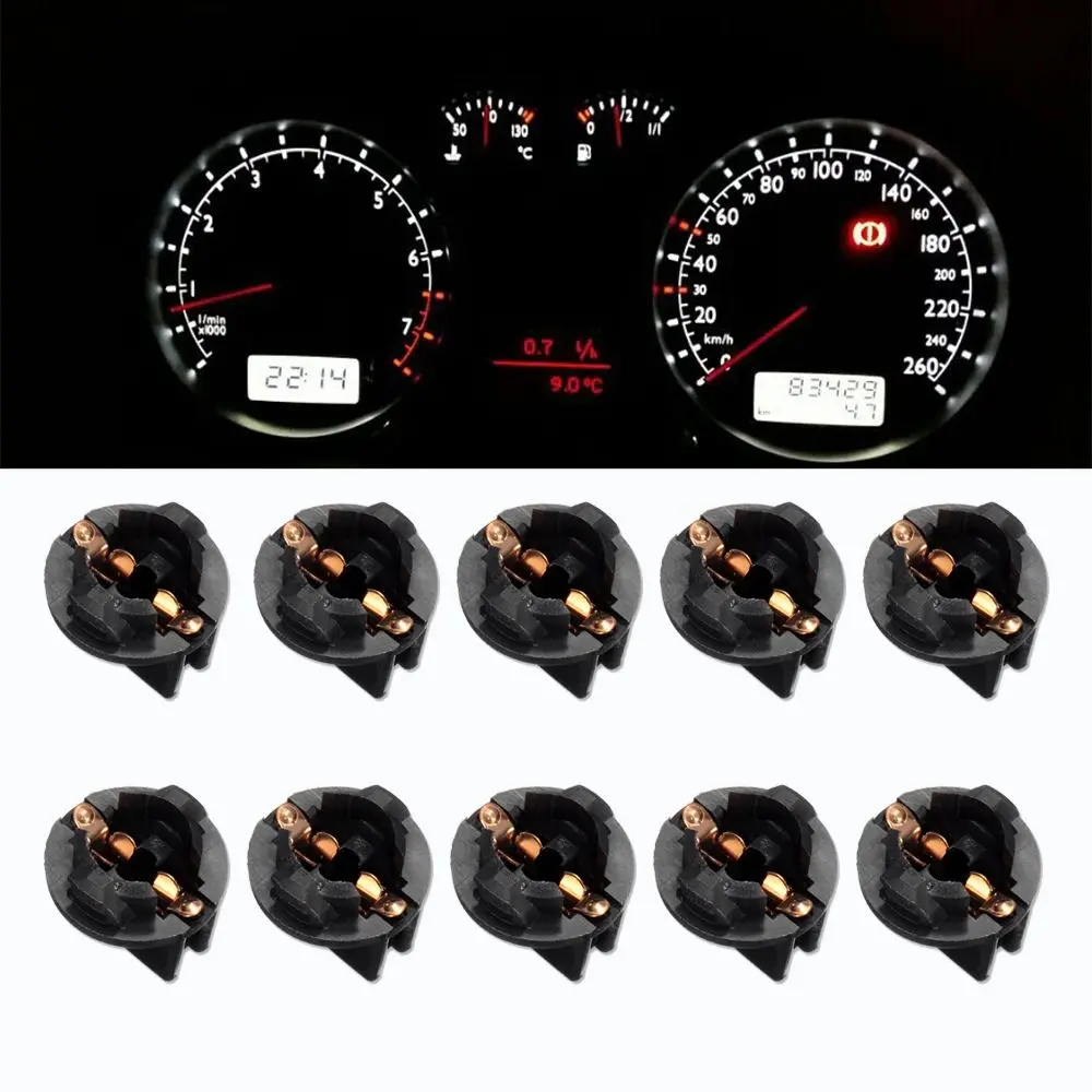 

10pcs Wedge Dashboard Dash Lock Bulb Holder Bulb Base Bulb Plug Light Socket Instrument Panel Socket
