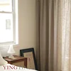 New Coffee Color Small Plaid American Modern Simple Custom-made Semi-blackout Window Curtains for Living Dining Room Bedroom 5