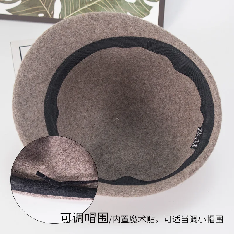 Wool Short Eave Fisherman Hat Women's Autumn And Winter Korean Version Woolen Warm Hat British Elegant Cold Proof Top