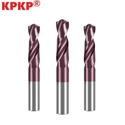 Boring Crown 1PC 2mm-22mmx100mm OAL HRC65 Solid Carbide Drill Bits SetSpiral Flute Twist Drill Bit for Hard Alloy Stainless Tool