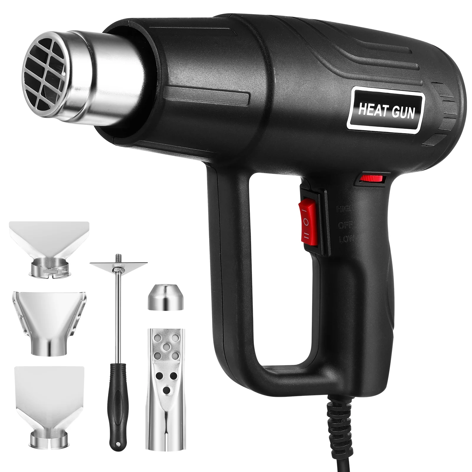 

1500 W Heat Gun Hot Air Blower With Nozzles Heating Tool Adjustable Temperature Handheld Heater Device Industrial