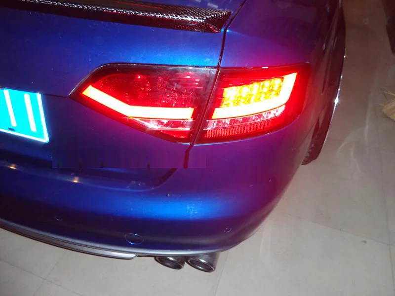 

Автомобильный Стайлинг, один комплект из 4 шт. для задних фонарей A4L 2009 ~ 2012 года, задние светодиодные фонари A4L A4, задние фонари DRL + поворот + тормоз + задний фонарь