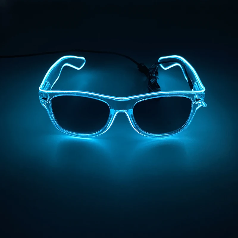 Description Picture 5 of item2024 Light Up Glasses Bar Club LED Luminous Glasses Wedding Party Supplies Glowing Sunglasses Props Neon Christmas Glasses
