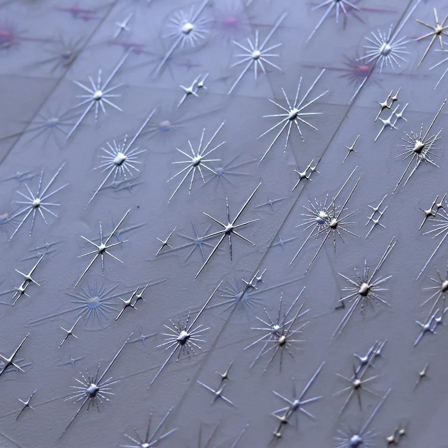 1Pcs 5D 릴리프 반짝이 별빛 스파클 라인스톤 네일 아트 스티커 골드 실버 레이저 핑크 다채로운 네일 아트 매니큐어 데칼 *