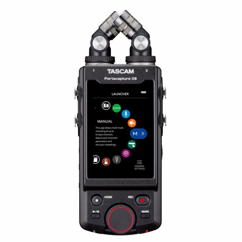 TASCAM Portaccapture 고해상도 멀티 트랙 휴대용 레코더, USB 오디오 인터페이스 포함, 3.5 인치 컬러 터치, X8