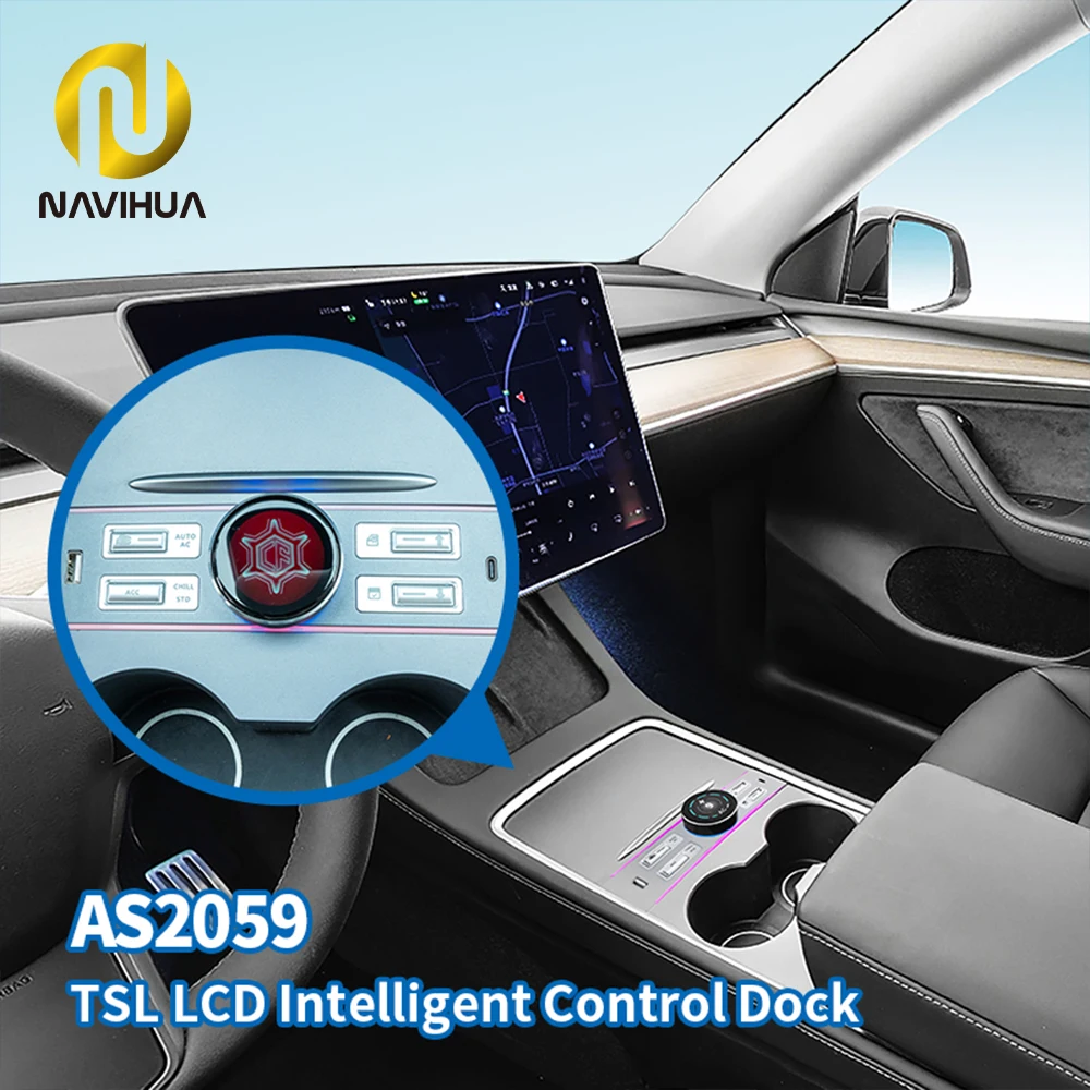 

New Arrival LCD Intelligent Expansion Dock For Tesla Model 3 Y 2021 2023 Car Climate Control Window Seat Control AC Knob Button