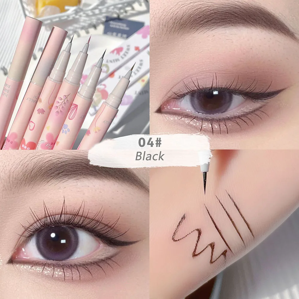 Eyeliner Pencils Eyeliner Pen Liquid Eyeliner Brown Lying Silkworm Waterproof Big Eyes Makeup Smooth Quick-drying Cosmetics Beauty Tools