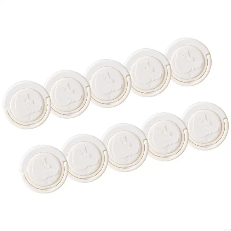 QX2D Baby Proof Plug Cover, 10Pcs Socket Protector with Concealed Handle for Toddler Safety Electric Shock Prevention
