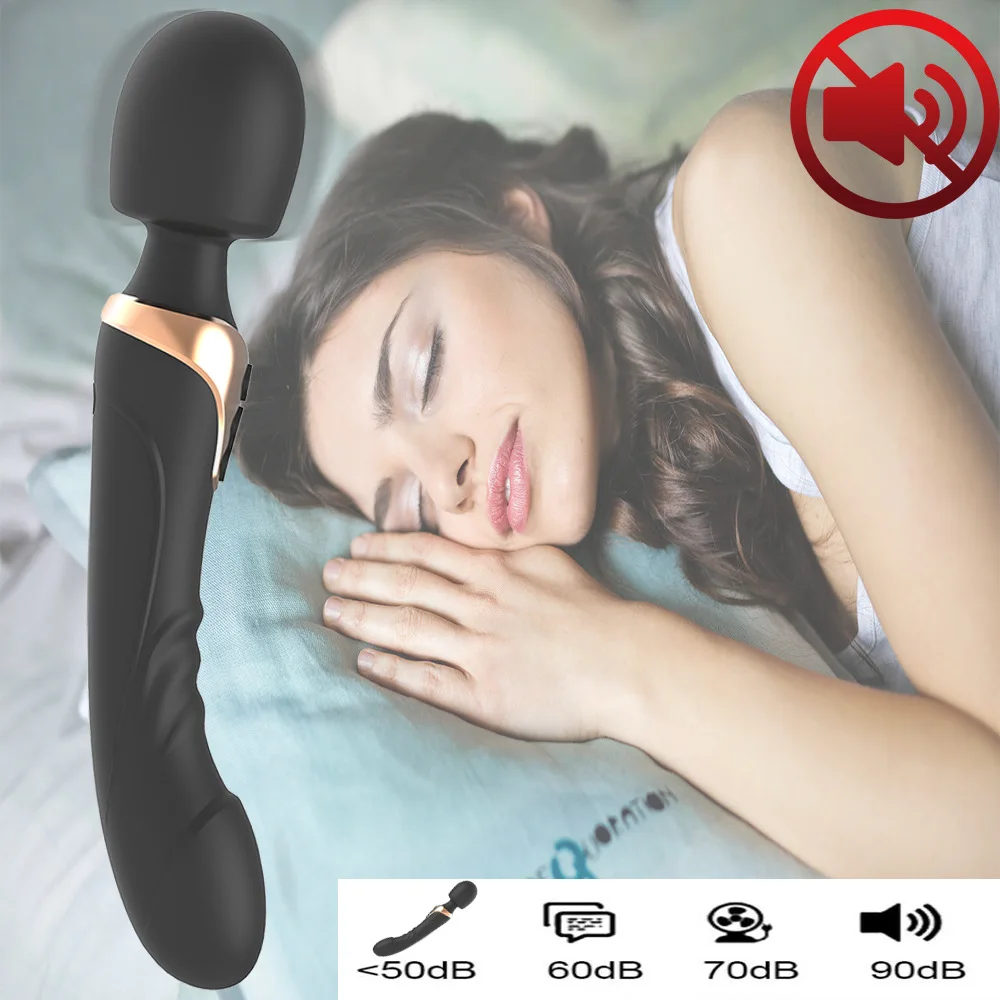 Double Head Clit Vibrators for Women AV Magic Wand Massager Dildo G Spot Orgasm Clitoris Stimulator Masturbator