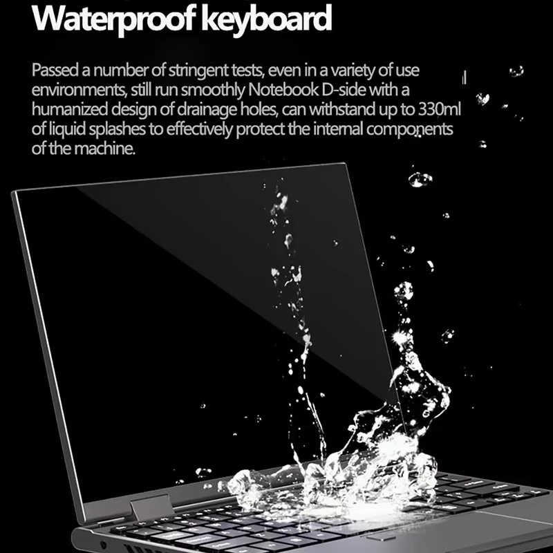 Oushedi 2-in-1 Tablet Laptop 10.9-inch Touch Screen 16GB DDR5 2TB SSD HD Camera Backlit Keyboard 360° Folding Intel N95 Laptop 4