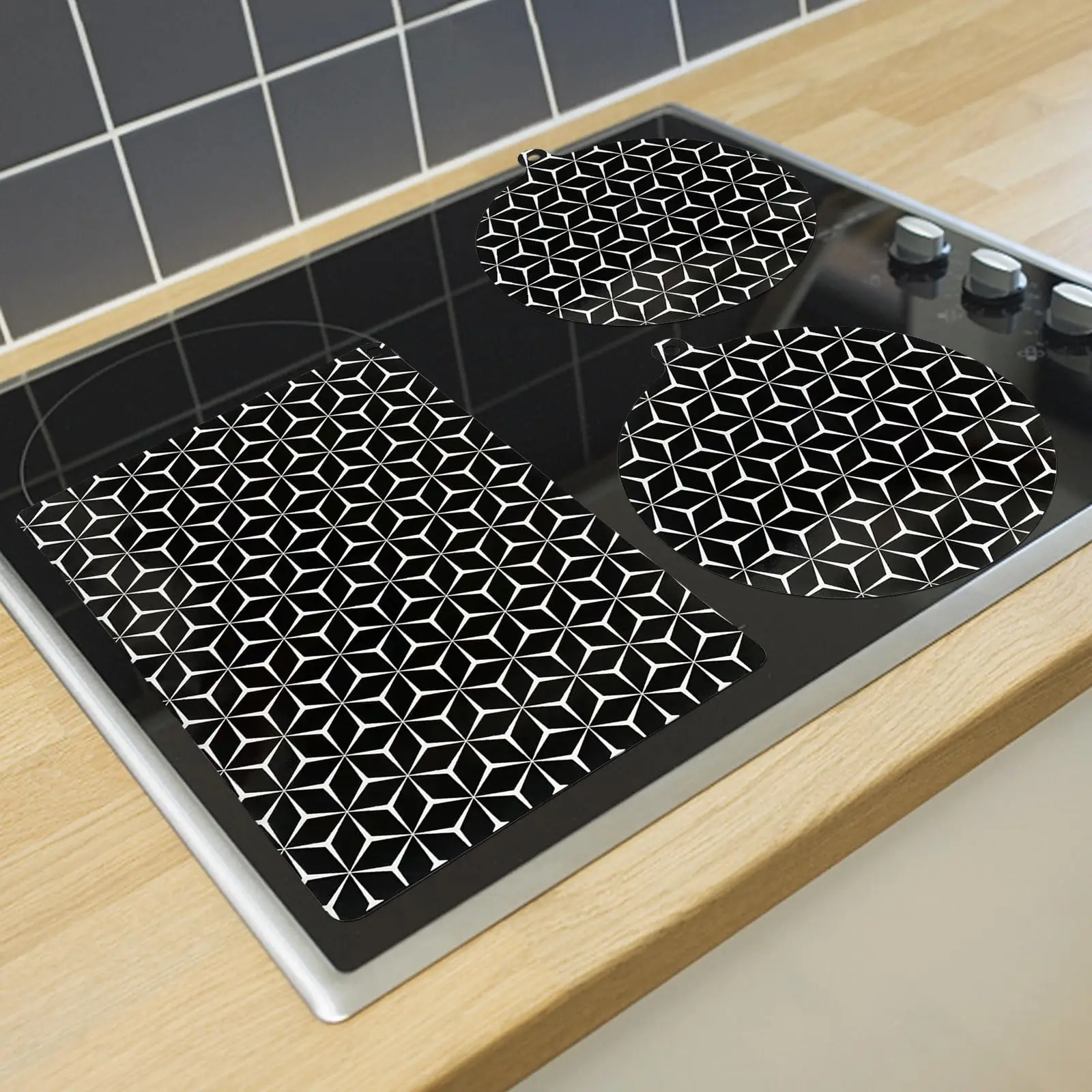 Induction Cooktop Protector Mat Silicone Induction Hob Cover Mat Reusable Cooktop Scratch Protector for Induction Stove