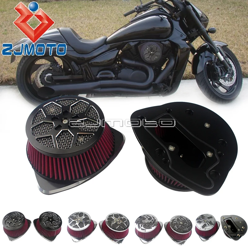 For Suzuki Boulevard M109R M109RZ 2006-2019 XXX Big Plus Dual Twin Air Filter High Flow Air Cleaner Kit For VZR 1800 Intruder