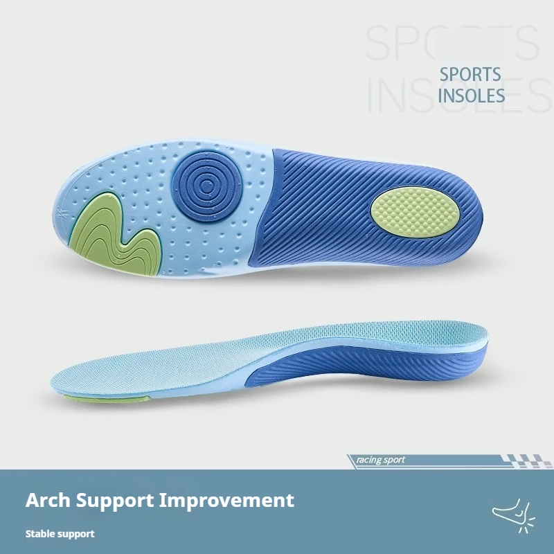 1 쌍 남녀 공용 스포츠 신발용 깔창 부드러운 통기성 충격 흡수 쿠션 남성과 여성을 위한 러닝 솔 깔창 발 관리