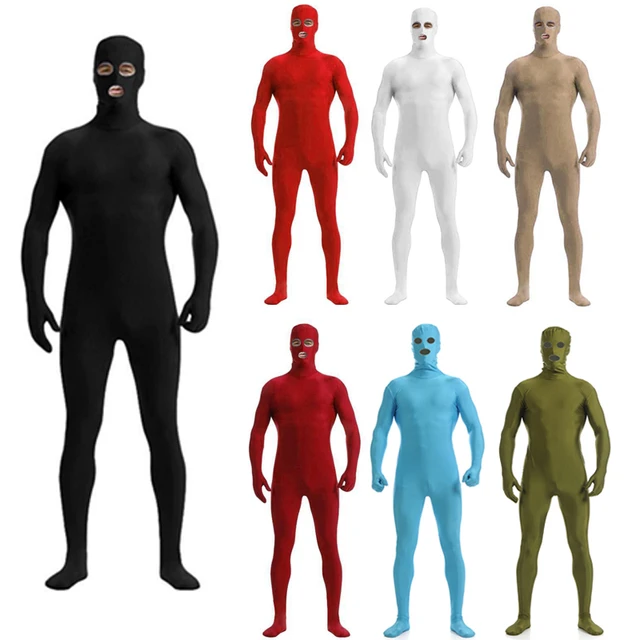 Men's Black Skin Suit Costume