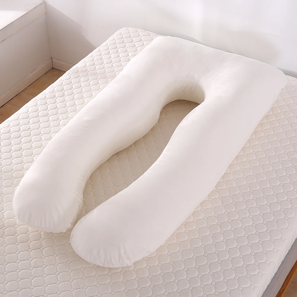 U-shaped Pillow Crystal Velvet Side Sleeping Cushion Napping Pad Pregnancy Women