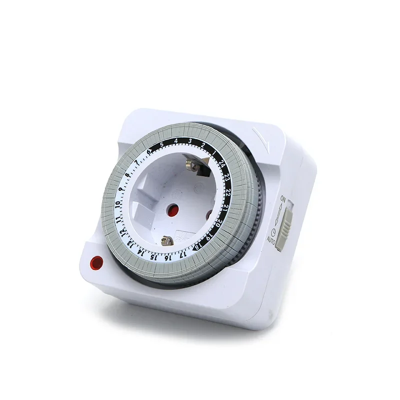 EU Plug 24 Hours Timer Switch Plug in Mechanical Grounded Programmable Smart Countdown loop Switch Socket Indoor Auto Power off timer switch programmable timer switch time switch
