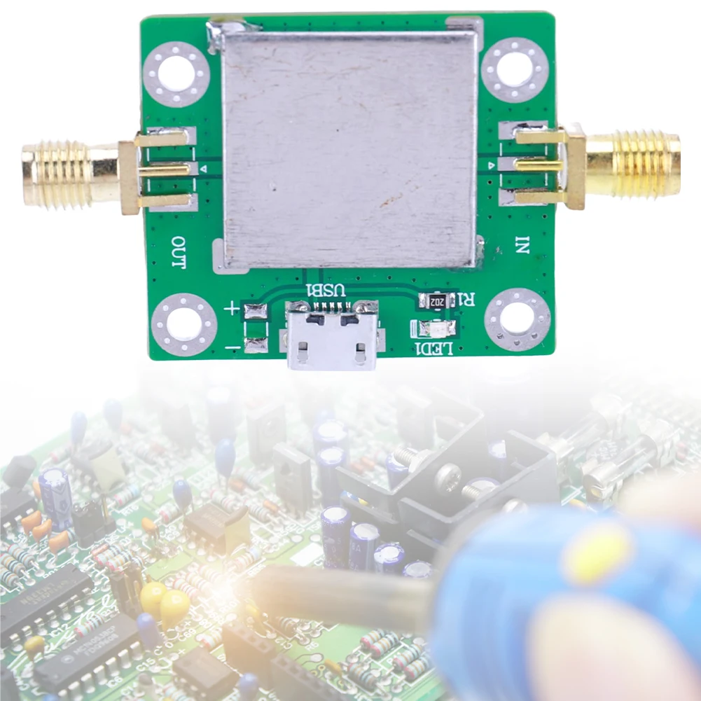 USB 전원 공급 포트 및 SMA 케이블 포함 LNA RF 전력 증폭기, 이득 20DB, 저잡음 증폭기, 50M-6GHz