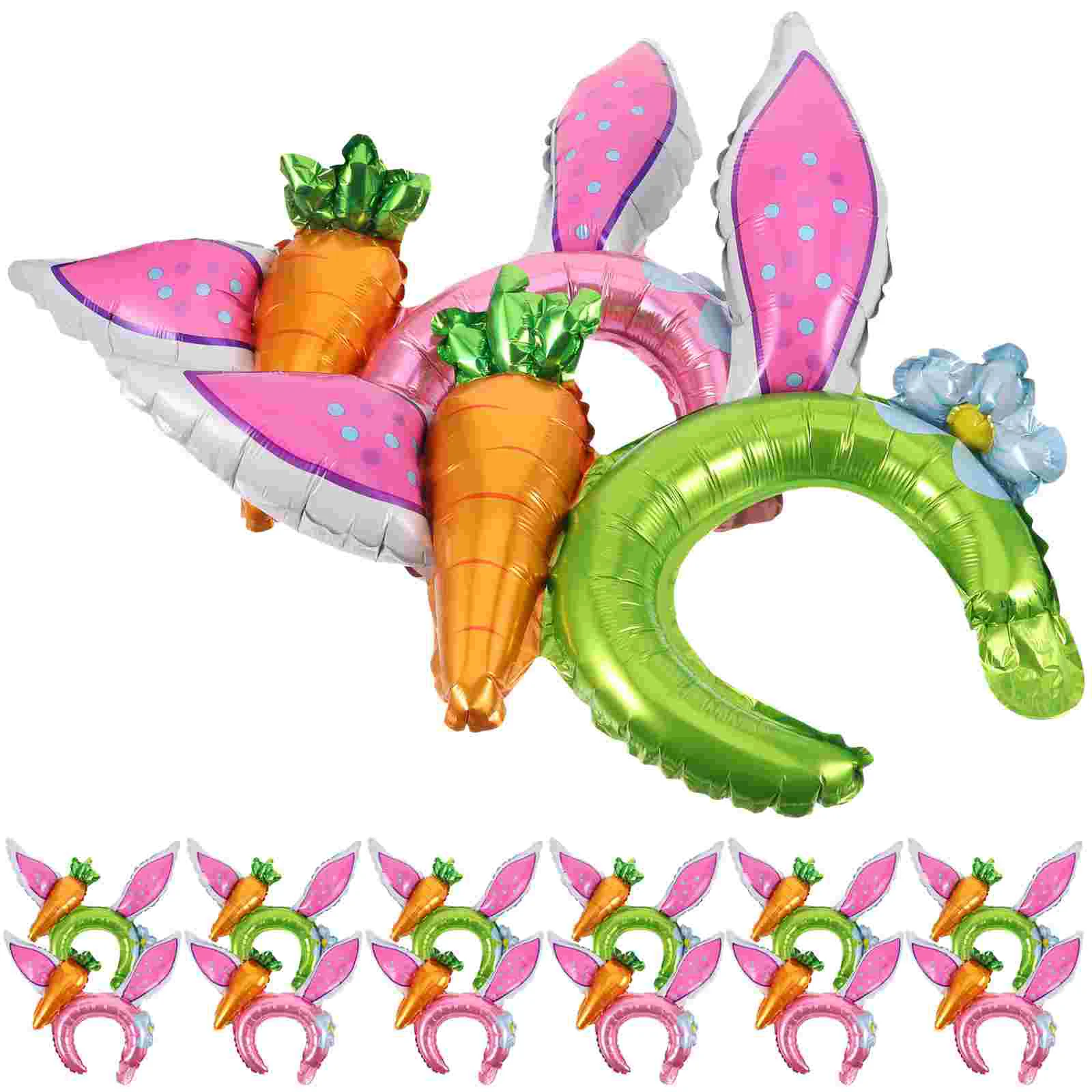 

20 Pcs Gifts Rabbit Ears Headdress Cartoon Design Hairbands Carrot Easter Headbands Photo Props Party Favors Decorations Child