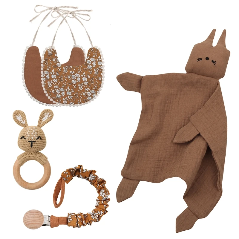 

Pacifier Chain Clips Clip Baby Cotton Saliva Towel Teether Cartoon Blanket Durable Children's Goods