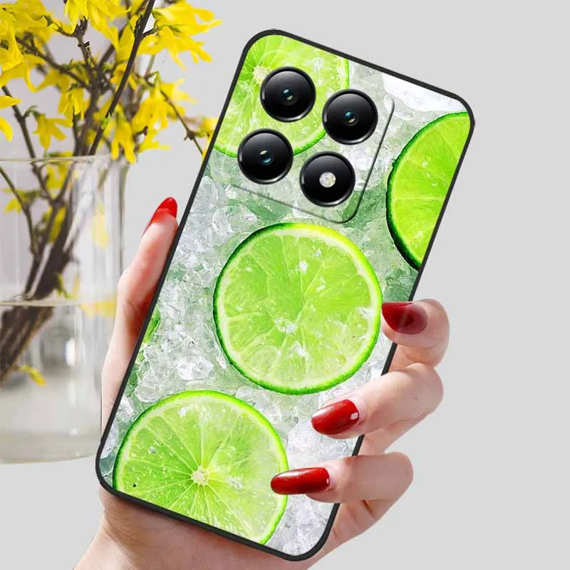 Floral Print Soft TPU Silicone Phone Cover with Black Bumpers
