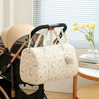 Embroidery Floral Mommy Bag Large Capacity Diaper Bag Maternity Travel Handbag Storage Boston Shoulder Bags Baby Items Organizer